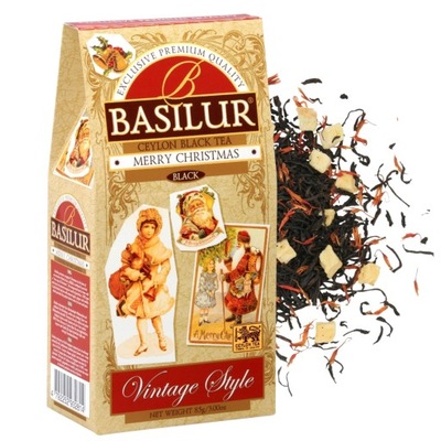BASILUR Merry Christmas - Czarna liściasta herbata cejlońska 85 g x1