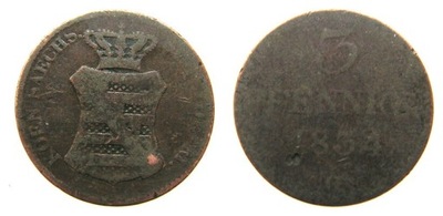 656. SAKSONIA, 3 FENIGI 1834