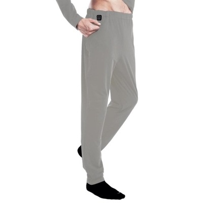 Glovii - Ogrzewane termoaktywne spodnie, rozmiar XL, jasnoszare