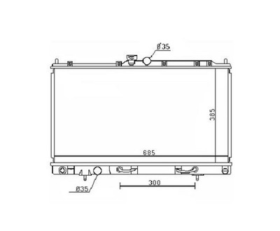 РАДІАТОР MITSUBISHI LANCER 03- MR968857 НОВИЙ