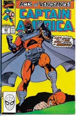 Marvel Captain America Komiks 367/1990 j.ang