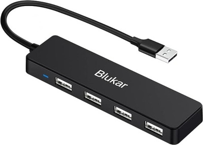 Blukar USB Hub - 4 Porty USB 2.0 HUB - Ultra Slim