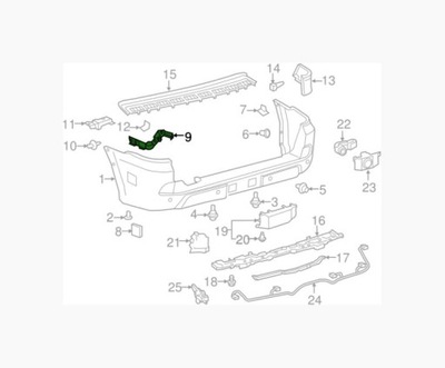 SOPORTE DE PARAGOLPES LEXUS LX570 15- 5215660120 IZQUIERDA  