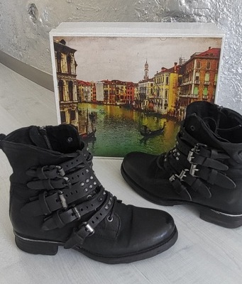 VENEZIA botki czarne roz 41 PREMIUM