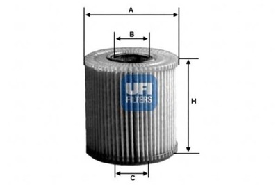 UFI ФІЛЬТРА ФИЛЬТР МАСЛА ВКЛАДЫШ