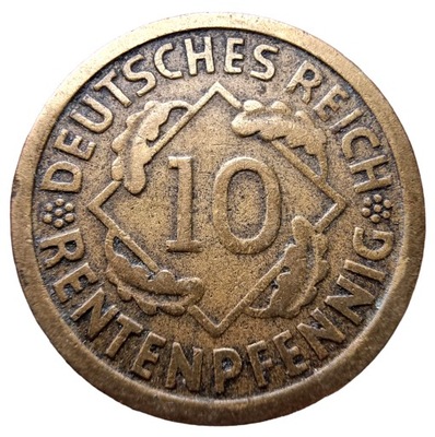 NumisMATI (nr. 226) 10 pfennig 1924 F