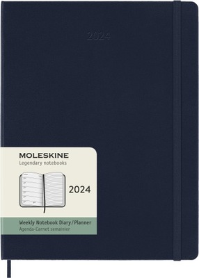 MOLESKINE kalendarz 2024 GRANATOWY EXTRA LARGE WEEKLY WYSYŁKA 24H