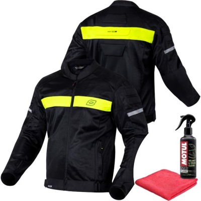 CHAQUETA TEKSTYLNA OZONE DART BLACK/FLUO AMARRILLO 9XL  