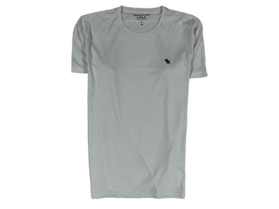Abercrombie & Fitch tshirt biały klasyk logo L