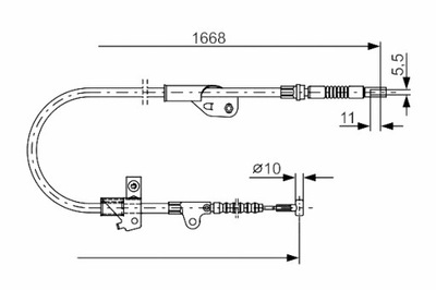 BOSCH CABLE DE FRENADO DE MANO PARTE TRASERA P NISSAN PRIMERA 1.6-2.0D  