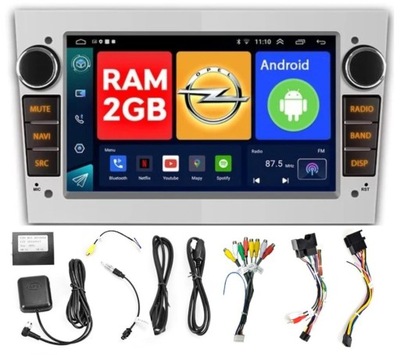 RADIO 2 DIN OPEL ASTRA CORSA VECTRA ZAFIRA ANDROID PLATEADO  