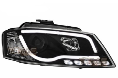 LAMPS FRONT AUDI A3 8P BLACK TUBE LIGHT DRL  