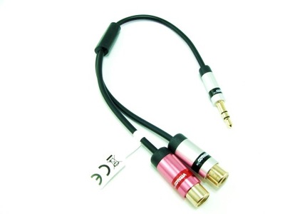 ADAPTER AUX WTYK JACK 3,5-2X GNIAZDO RCA