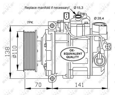 NRF 32613 КОМПРЕССОР, КОНДИЦИОНЕР