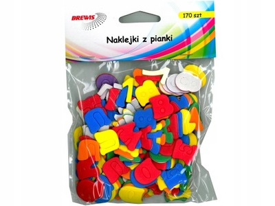 NAKLEJKI Z PIANKI LITERY I CYFRY PVC22