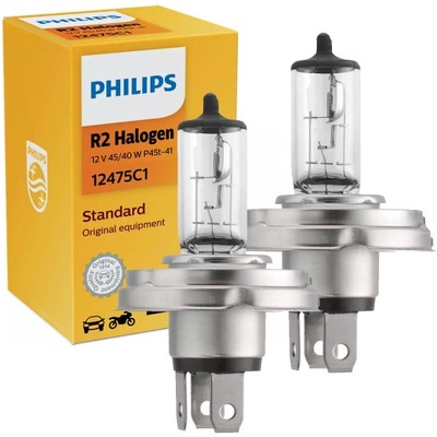 LUCES R2 PHILIPS ESTÁNDAR 45/40W P45T-41 JUEGO SUZUKI ALTO I II 1979-1988  