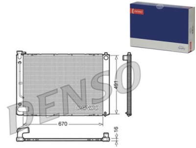 Радиатор двигателя lexus rx 3.0 05.03-12.08 denso фото №1