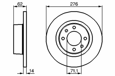 BOSCH DISCOS DE FRENADO 2SZT. PARTE TRASERA CITROEN C5 C5 I C5 II 1.6D-3.0  