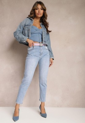 Renee Jasnoniebieskie Jeansy damskie XL Mom Fit