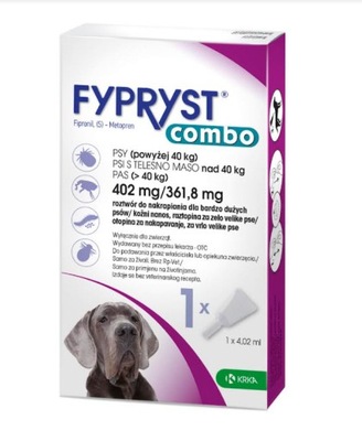 Fypryst Combo 402 mg/361,8 mg 1 pipeta psy > 40 kg