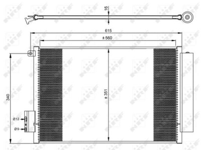 RADUADOR DE ACONDICIONADOR NRF NRF 350065  