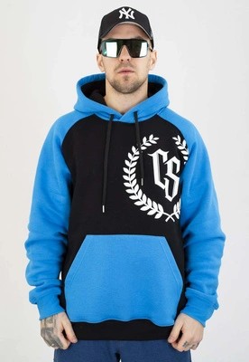 Bluza Ciemna Strefa Z Kapturem CS Reglan czarno niebieska