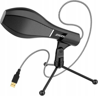 Mikrofon ZHIHUM USB PC, pojemnościowy mikrofon komputerowy ze statywem