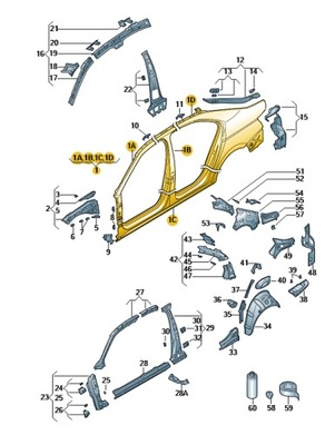 FORRO LADO SKODA SUPERB 3 3V5809606 CON  