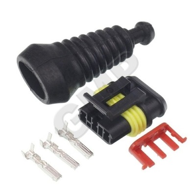 Штекер amp 3 pin , 3 krotna, комплектна фото №1