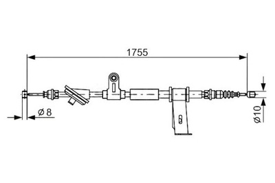 CABLE BRAKES MANUAL ALFA REAR 159 05-11 LE BOSCH  