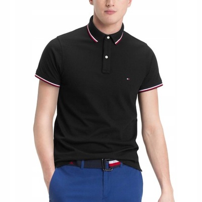 TOMMY HILFIGER CZARNA MESKA KOSZULKA POLO XL