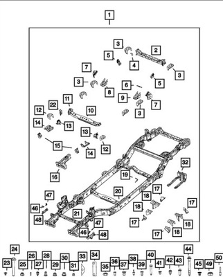 Рама права чверть зона деформації wrangler jl 4xe 2024+ фото №1
