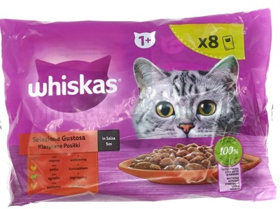 Whiskas Klasyczne Posiłki w Sosie Salsa 8szt