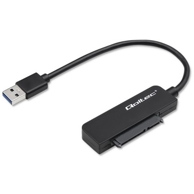 Qoltec Adapter SATA | Przejściówka na dysk SSD HDD 2.5" | USB 3.0 | Super s