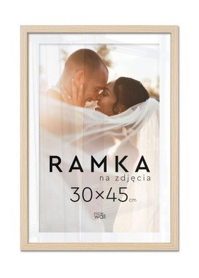 Bukowa Ramka na zdjęcie 30x45 cm Rama na zdjęcia 45x30 cm Buk
