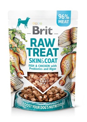 Brit Care Dog Raw Treat Skin Coat Fish Chicken 40g