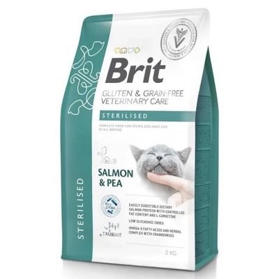 BRIT Grain Free Veterinary Care Cat Sterilised Salmon Pea sucha karma 5 kg