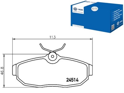 PAGID КОЛОДКИ ГАЛЬМІВНІ HELLA PAGID 5R3Z2200B 5R3Z2