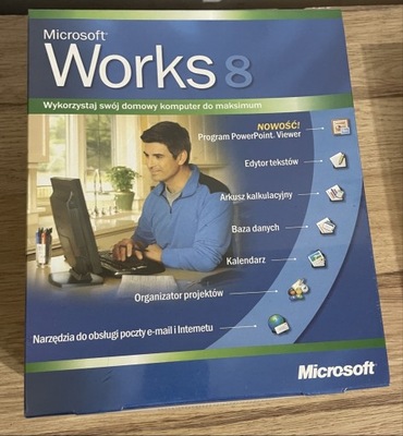 Microsoft Works 8.0 PL BOX NOWE