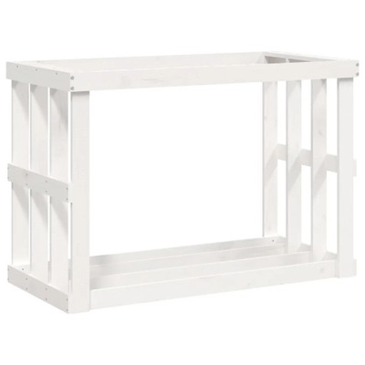 Zewnętrzny stojak na drewno, biały, 108x52x74 cm,