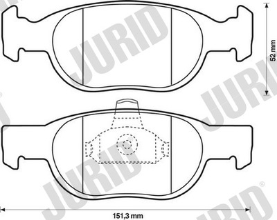 ZAPATAS DE FRENADO PARTE DELANTERA JURID 571949J  