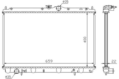 Радіатор двигуна mitsubishi carisma space star 1. фото №1