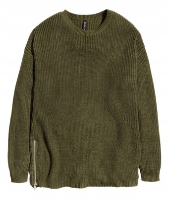 H&M HM Sweter CZERWONY 36 S