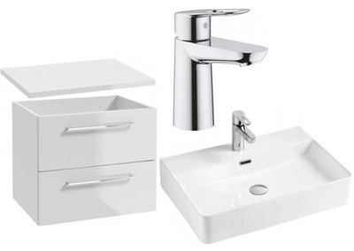 Szafka 60 + Umywalka nablatowa 50x42 bateria GROHE