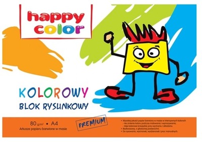 BLOK RYSUNKOWY A4 KOLOR HAPPY KOLOR