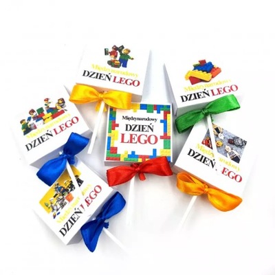 Lizak upominek Dzień LEGO dla dzieci klientów pracowników 6 szt