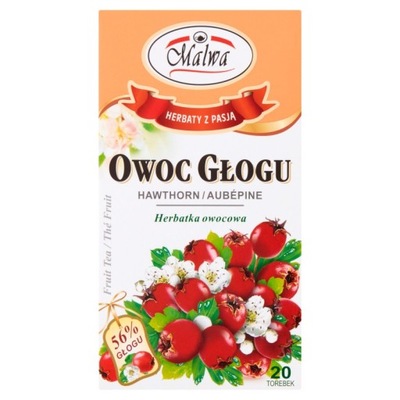 Malwa Herbatka owocowa owoc głogu 40 g (20 x 2 g)