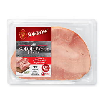 Sokołowska krucha szynka gotowana wędzona 160g Sokołów