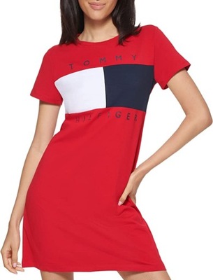 Damska sukienka flagowa Tommy Hilfiger czerwona L