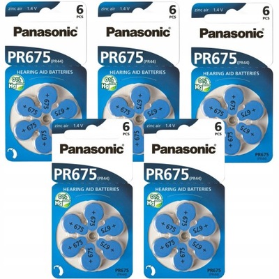 PANASONIC BATERIA SŁUCHOWA PR675 PR44 1.4V 30szt